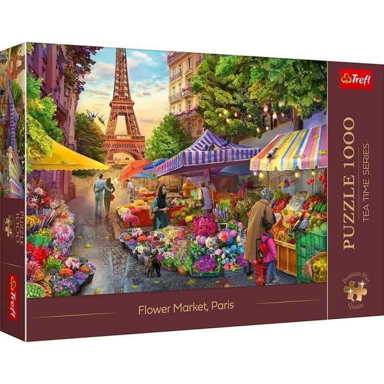 Puzzle 1000 Targ kwiatowy, Paryż TREFL