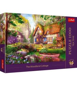 Puzzle 1000 Urocza chatka w lesie TREFL