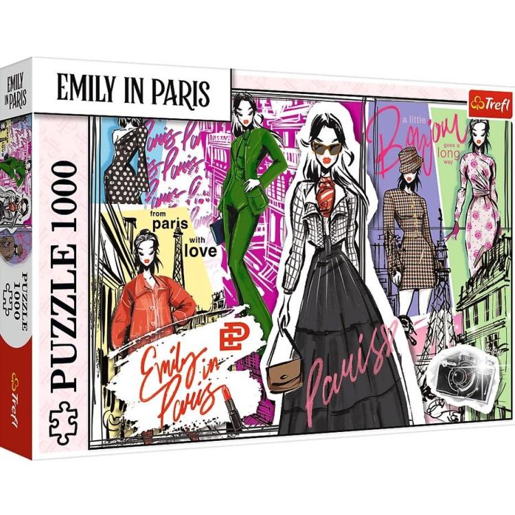 Puzzle 1000 Emily w Paryżu:Modowe Inspiracje TREFL