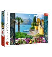 Puzzle 1000 Widok na jezioro Como TREFL