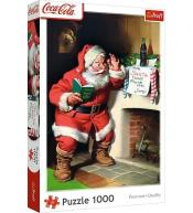 Puzzle 1000 Coca-Cola: Mikołaj przy kominku TREFL