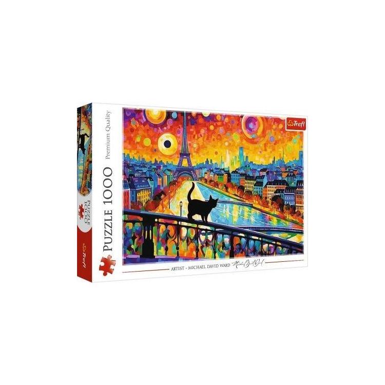 Puzzle 1000 Kot w Paryżu TREFL