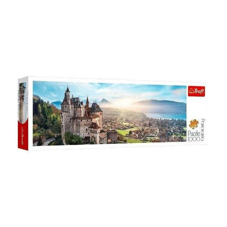 Puzzle 1000 Panorama Zamek Menthon, Francja TREFL