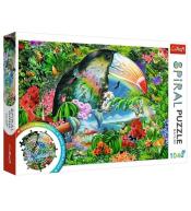 Puzzle 1040 Spiral Tropikalne zwierzęta TREFL