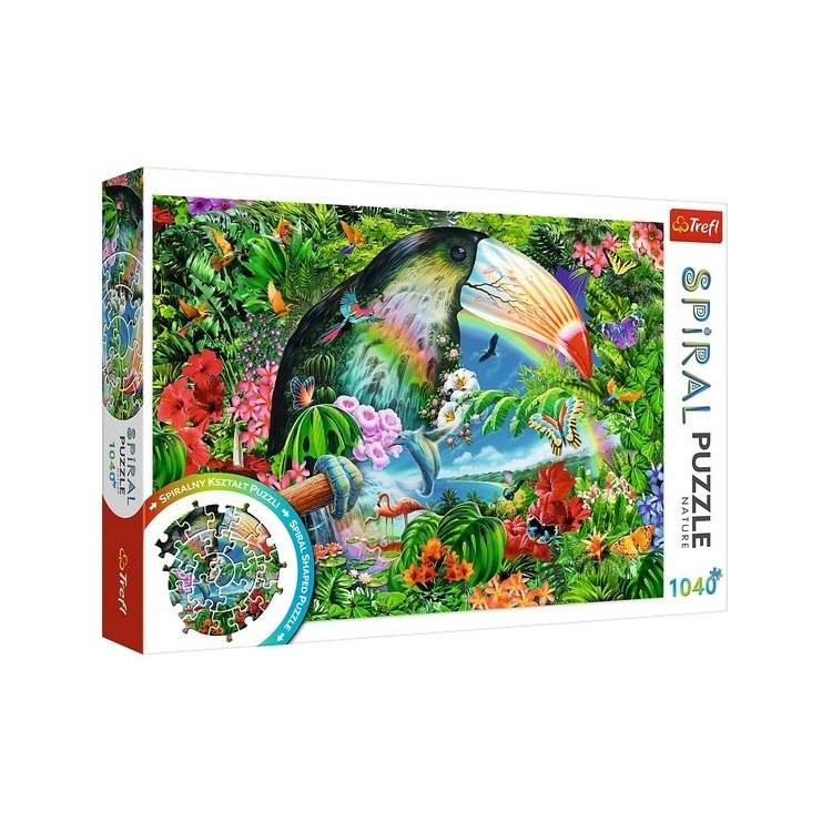 Puzzle 1040 Spiral Tropikalne zwierzęta TREFL
