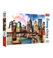 Puzzle 1000 Koty w Nowym Jorku TREFL