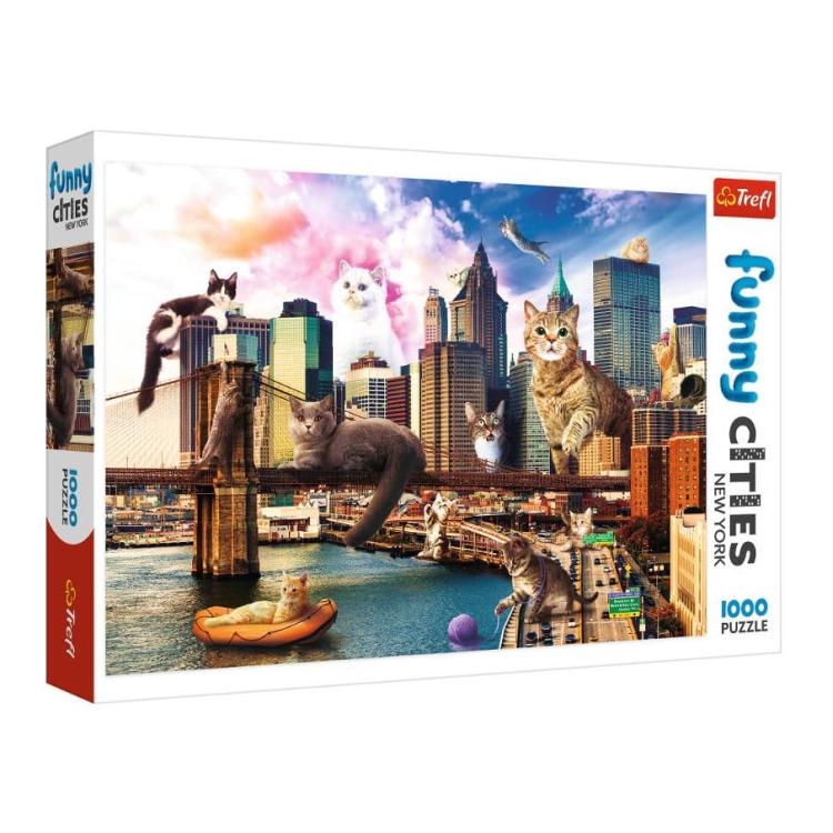 Puzzle 1000 Koty w Nowym Jorku TREFL