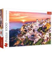 Puzzle 1000 Zachód słońca nad Santorini TREFL