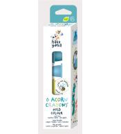 Kredki żołędzie - Zimne kolory 6szt