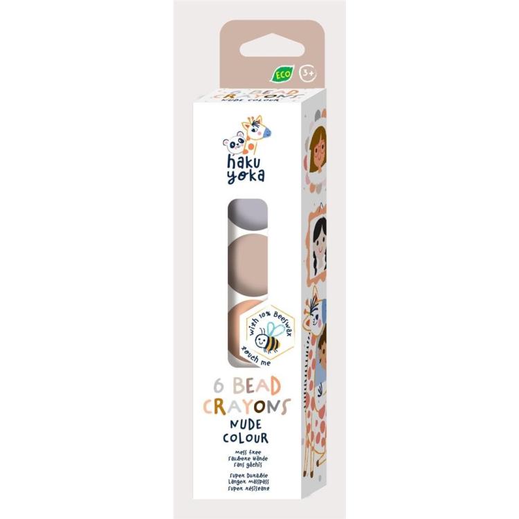 Kredki koralikowe - Ziemiste kolory 6 sztuk