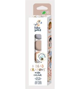 Kredki koralikowe - Ziemiste kolory 6 sztuk