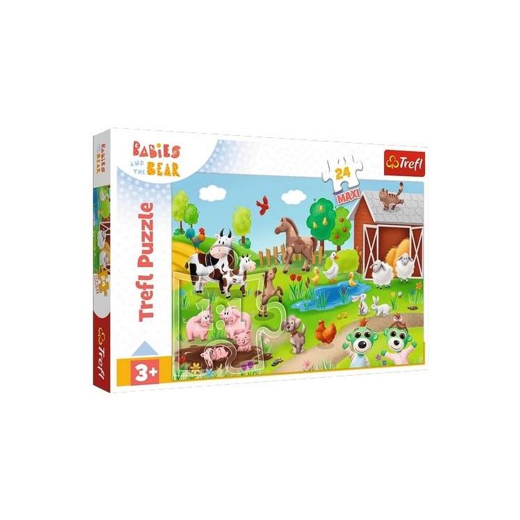 Puzzle 24 maxi Bobaski i zwierzęta TREFL