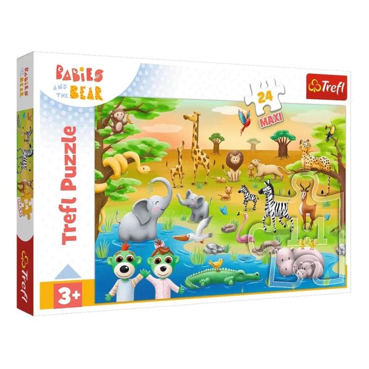Puzzle 24 maxi Bobaski i Safari TREFL