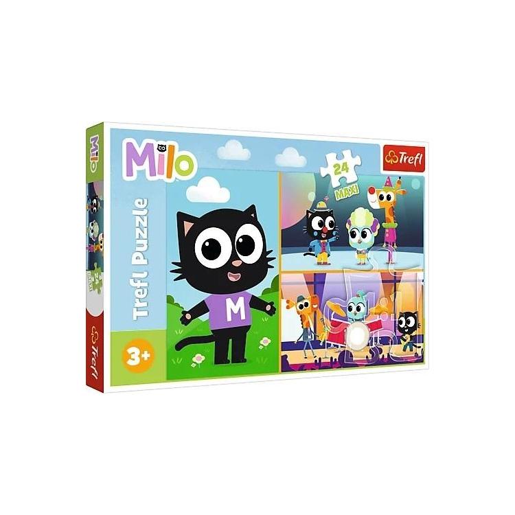 Puzzle 24 maxi Przygody małego Kotka Milo TREFL