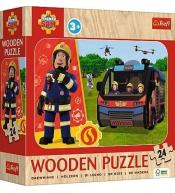 Puzzle drewniane 24 Niesamowity Strażak TREFL