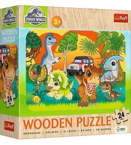 Puzzle drewniane 24 Poznaj dinozaury TREFL
