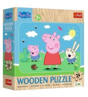 Puzzle drewniane 24 Poznaj uroczą Peppę TREFL