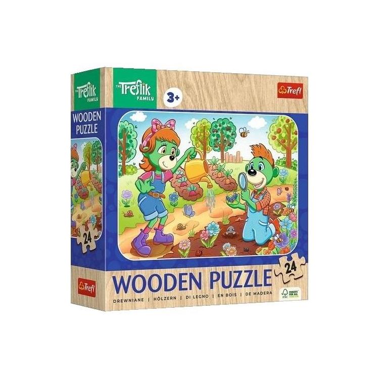 Puzzle drewniane 24 Poznaj Rodzinę Treflików TREFL