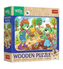 Puzzle drewniane 24 Poznaj Rodzinę Treflików TREFL
