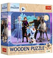 Puzzle drewniane 24 Niesamowita Kraina Lodu TREFL