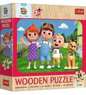 Puzzle drewniane 24 Wesoły Cocomelon TREFL