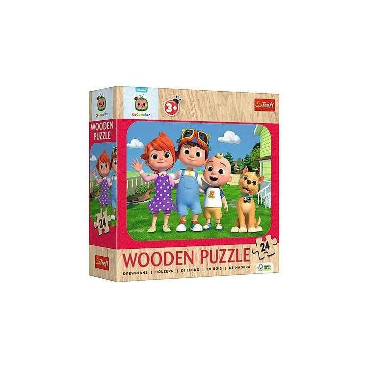 Puzzle drewniane 24 Wesoły Cocomelon TREFL