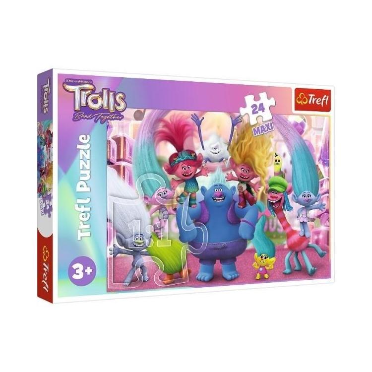 Puzzle 24 maxi W świecie Trolli TREFL