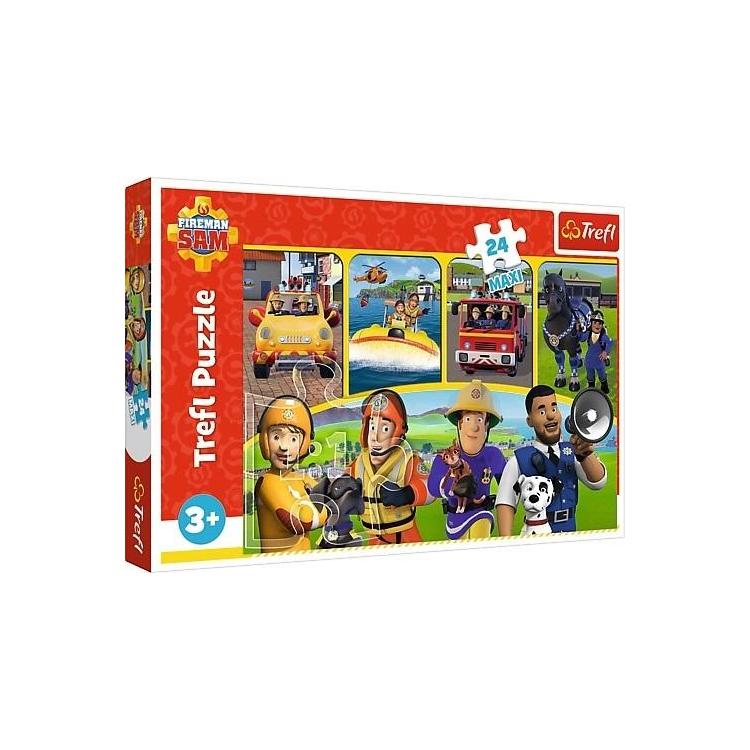Puzzle 24 maxi Strażak Sam i przyjaciele TREFL