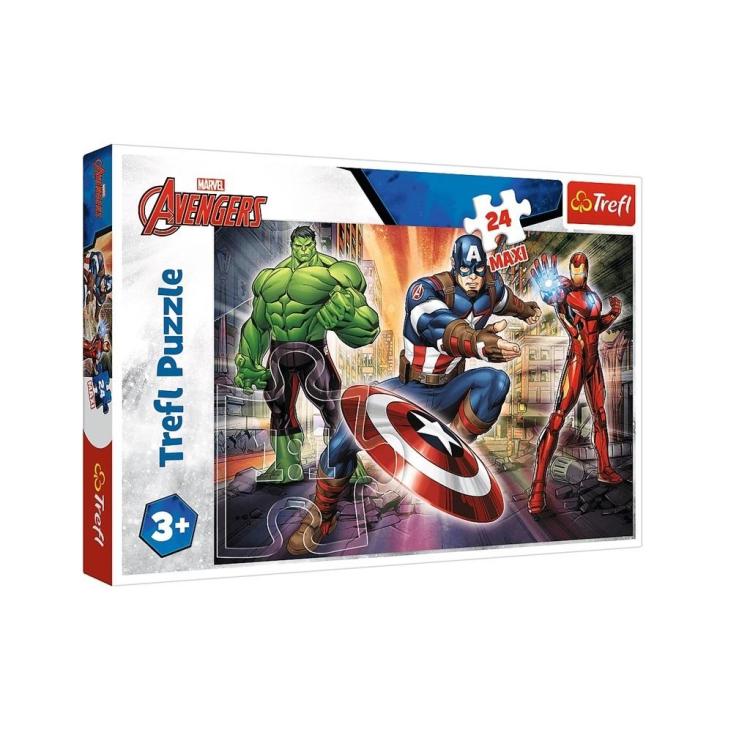 Puzzle 24 maxi W świecie Avengersów TREFL