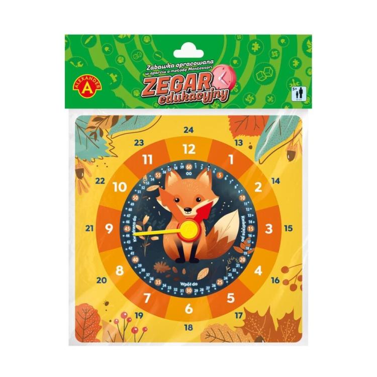 Zegar edukacyjny Lis ALEX