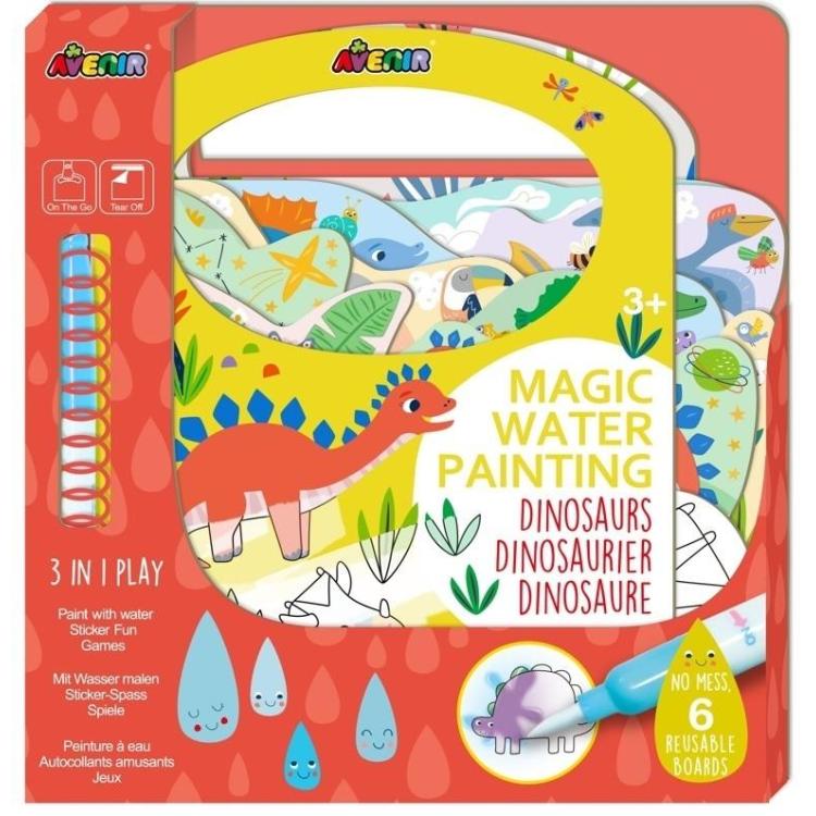 Magiczne wodne kolorowanie - Dinozaury