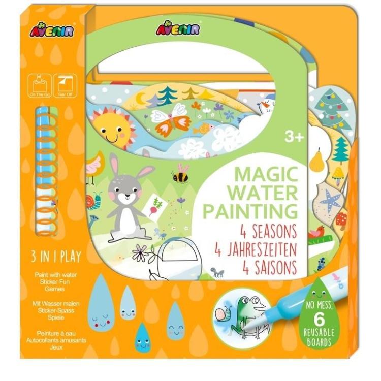 Magiczne wodne kolorowanie - 4 pory roku