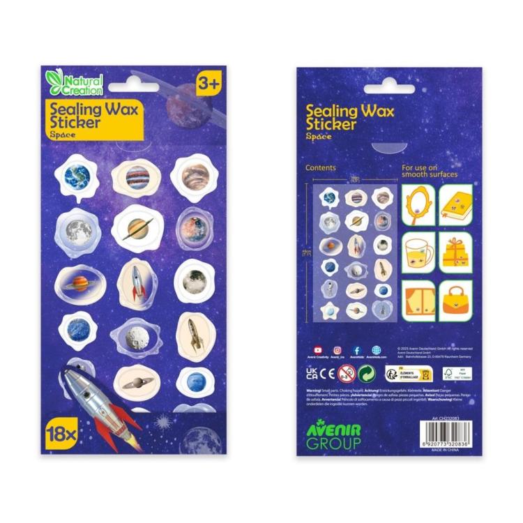 Naklejki woskowe - Kosmos