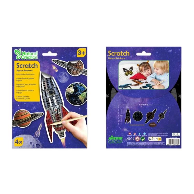 Naklejki do wydrapywania - Kosmos