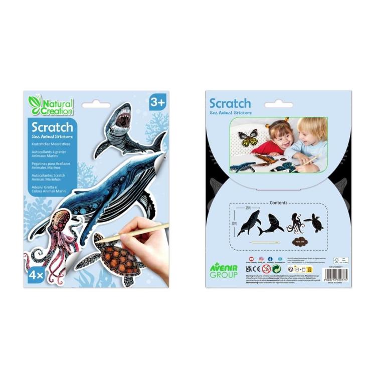 Naklejki do wydrapywania - Stworzenia morskie