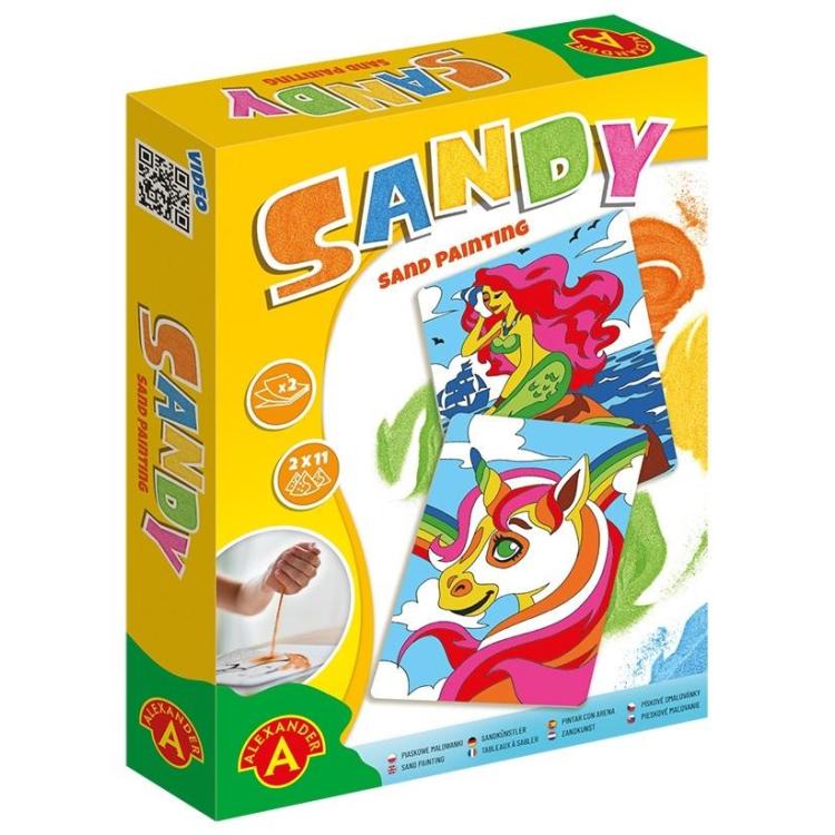 Sandy Piaskowe Malowanki Syrenka, jednorożec ALEX