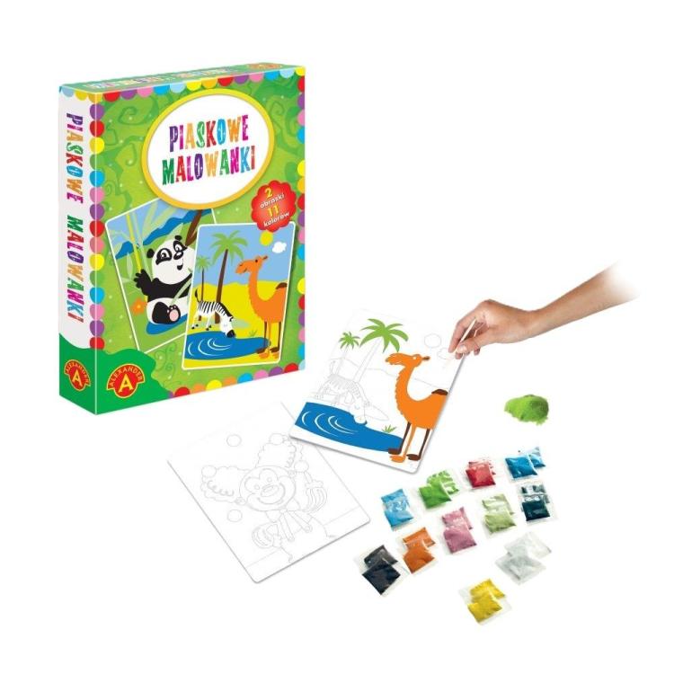 Piaskowe malowanki Panda i Wielbłąd ALEX