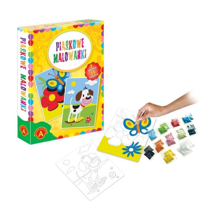 Piaskowe malowanki Pies i Motyl ALEX