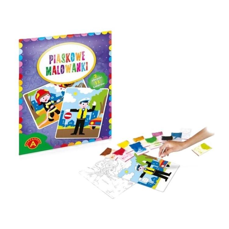 Piaskowe malowanki Policjant i Strażak ALEX