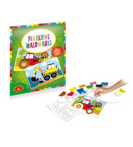 Piaskowe malowanki Koparka i Traktor ALEX