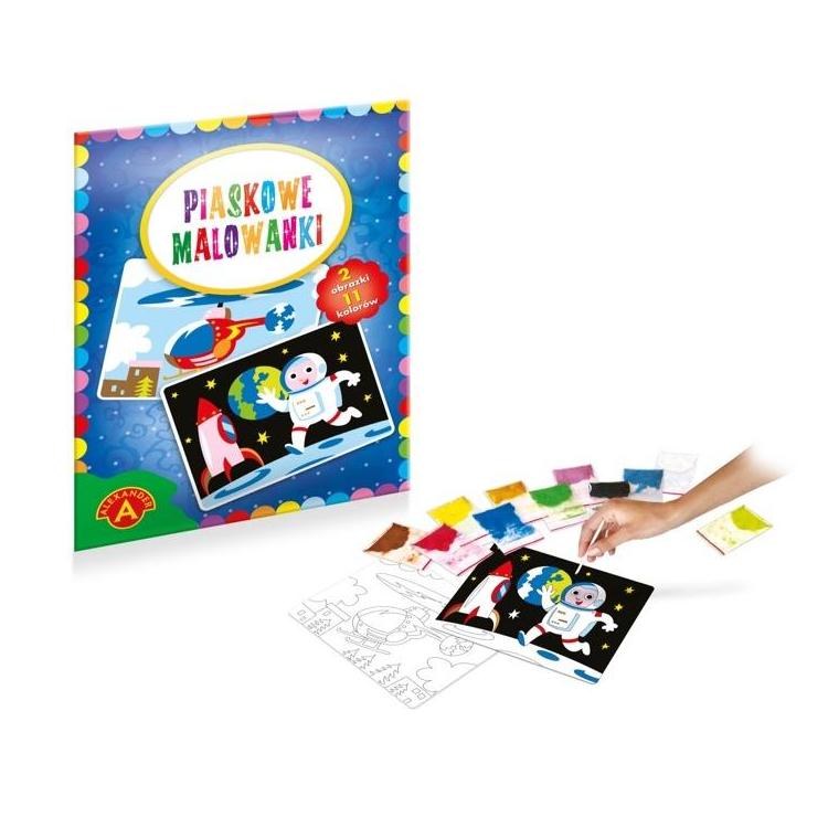 Piaskowe malowanki Astronauta i Helikopter ALEX