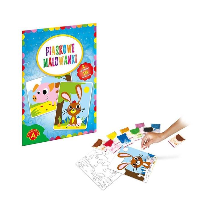 Piaskowe malowanki Świnka i Królik ALEX
