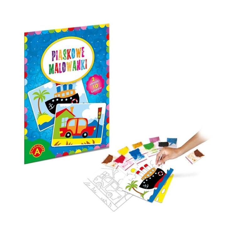 Piaskowe malowanki Statek i Samochód ALEX