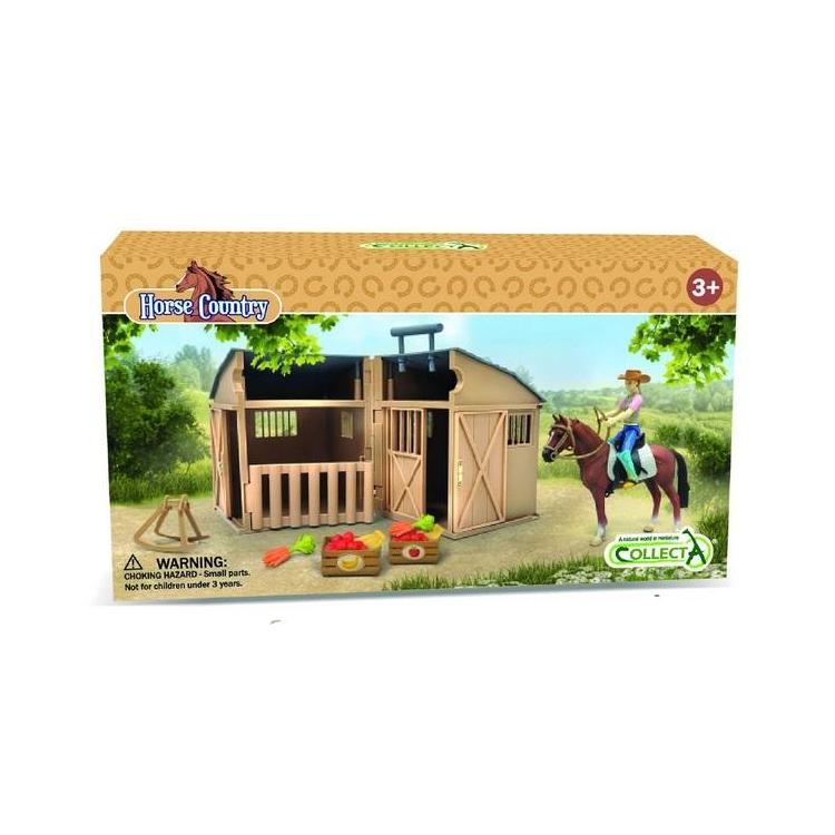 Jeździec, akcesoria, koń i stajnia