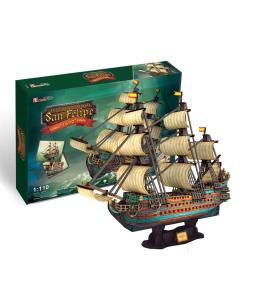 Puzzle 3D Żaglowiec San Felipe XL