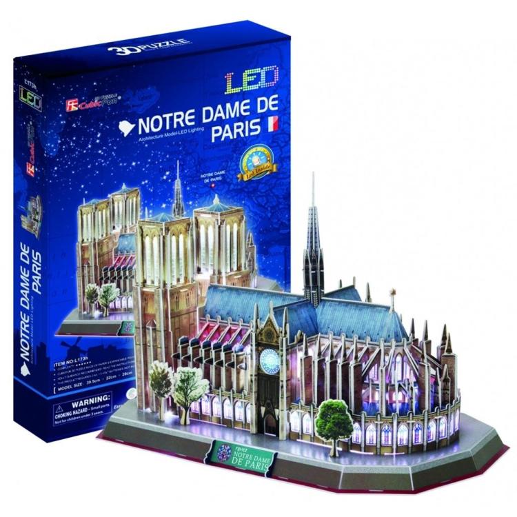 Puzzle 3D Katedra Notre Dame LED