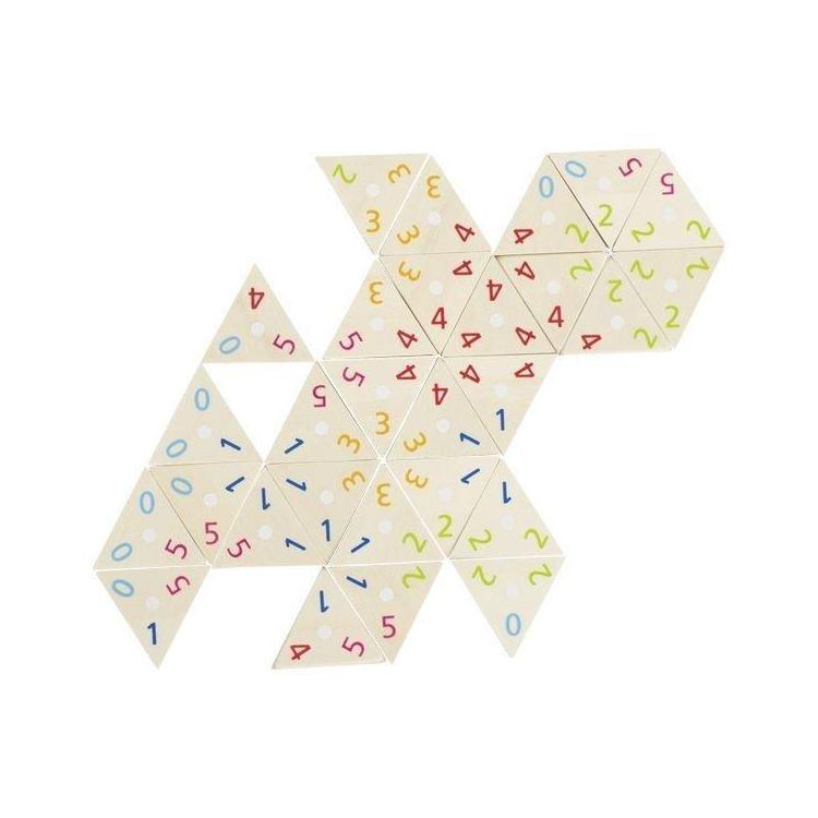 Drewniane Domino trójkąty matematyczne