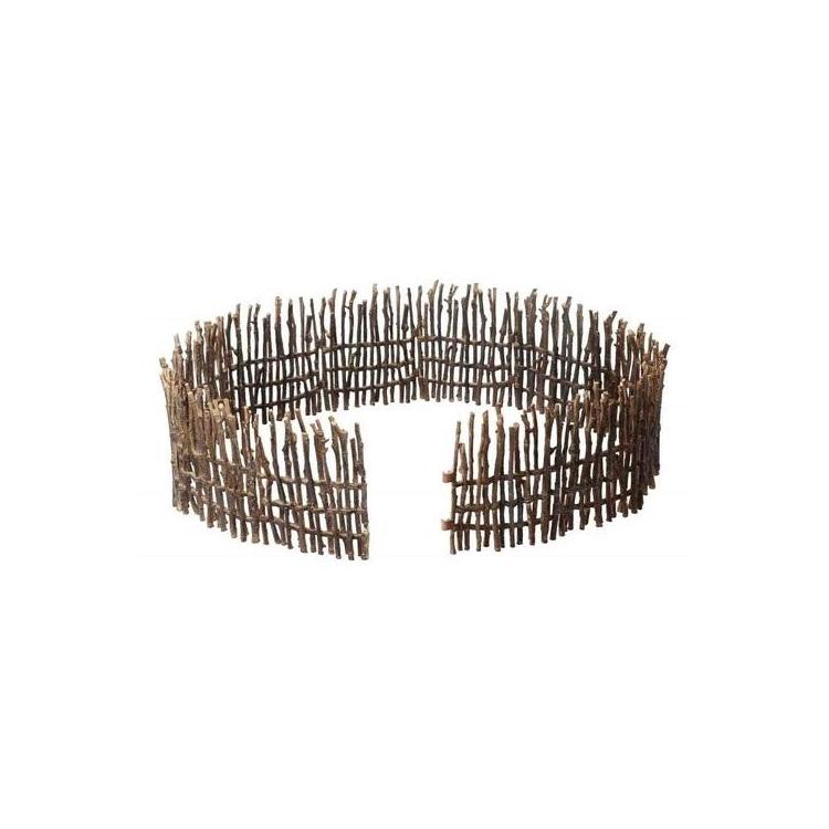 Zestaw drewniane ogrodzenie brązowe