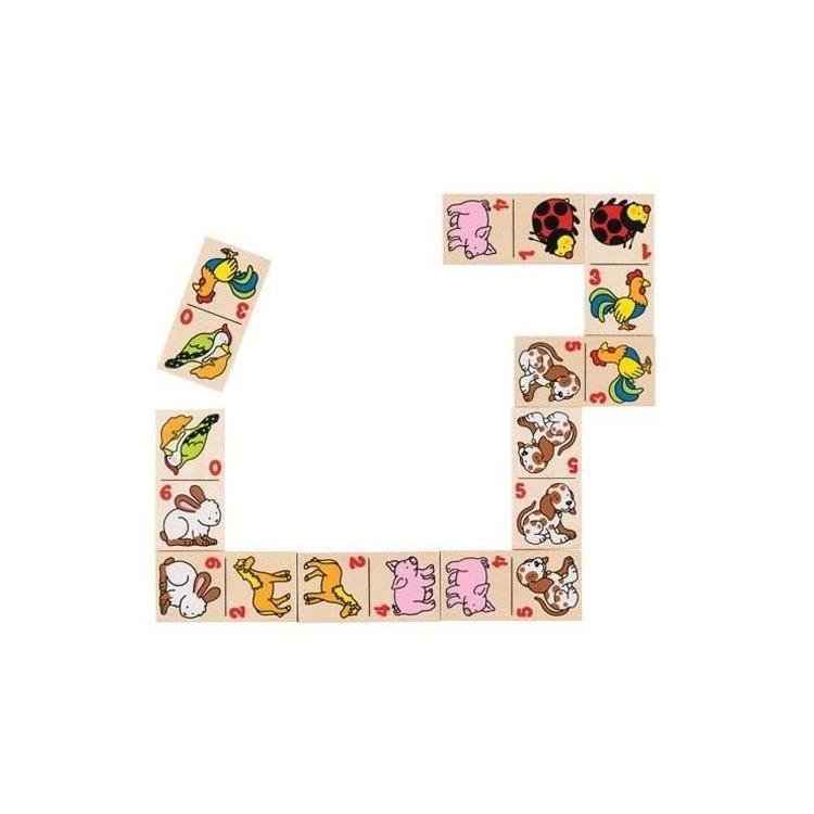 Domino drewniane - Zwierzątka