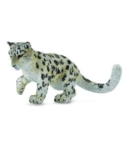 Leopard młody śnieżny bawiący się